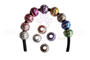 Beads Alu-Perle Bunt / Silber