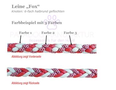 Hundeleine "Fox" 3-fach verstellbar - Farbbeispiel