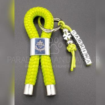Schlüsselanhänger "Schutzengel" in Apfelgrün personalisiert