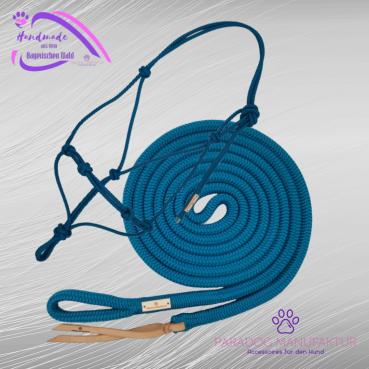 4/Knotenhalfter / Lead-Rope Set - Petrol