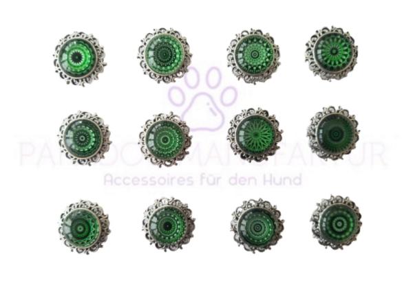 Mandala (Schieber) - Stein Grün 16mm