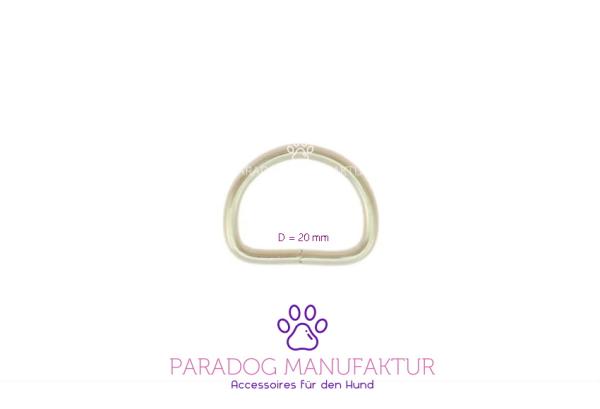 D - Ring 20mm (Stahl) - Silber vernickelt