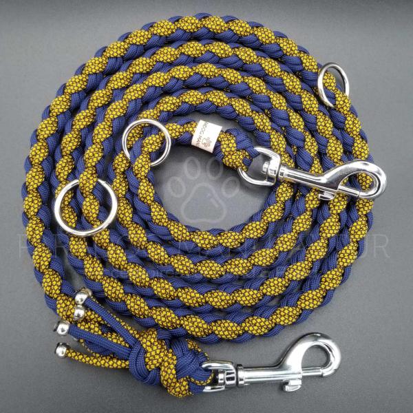 Leine „Sally", Modell Midnight&Goldenrod - 2m / 3-fach verstellbar Leine „Sally", Modell Midnight&Goldenrod - 2m / 3-fach verstellbar