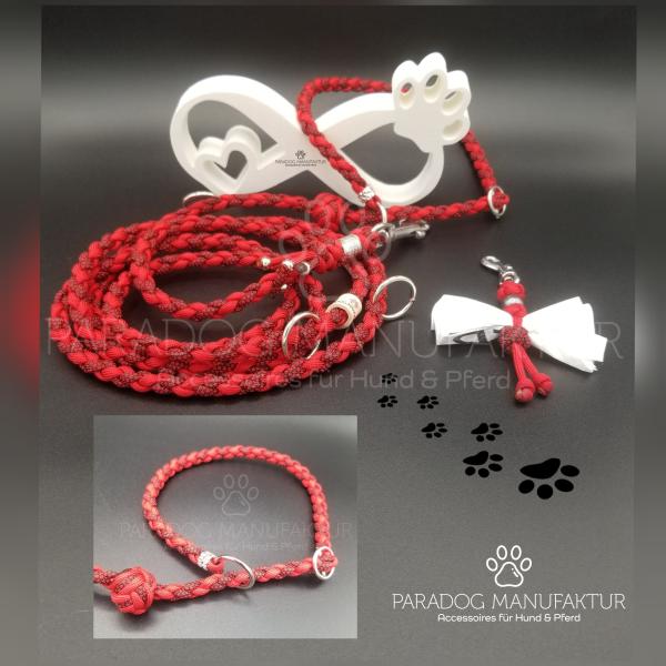 Retrieverleine Leika - 3fach verstellbar mit Stegring & Schiebeknoten - *Evtl. abgebildetes Zubehör, Deko oder Accessoires sind nicht im Lieferumfang enthalten. Retrieverleine Leika - 3fach verstellbar mit Stegring & Schiebeknoten - *Evtl. abgebildetes Zubehör, Deko oder Accessoires sind nicht im Lieferumfang enthalten.