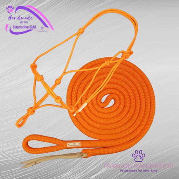 Knotenhalfter Set - 4/Knotenhalfter und 4,20 m Lead-Rope, Fb. Orange